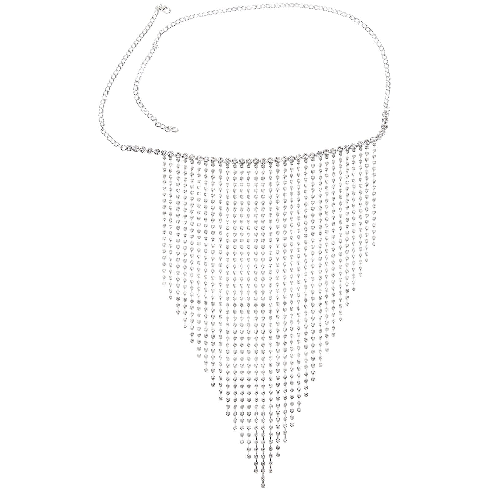 Homemaxs Rhinestone Tassel Face Chain Masquerade Face Chain Vintage