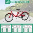 thumbnail image 4 of 24"/26'' Adult Tricycles for Women, Men with Big Basket, 7 Speed 3 Wheel Bikes for Adults, Low-Step Through Frame Tricycle for Adults Seniors, Stable and Safe, 4 of 12