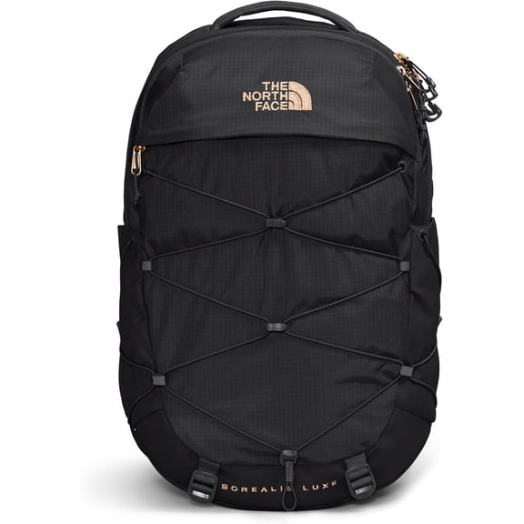 The North Face Women's Borealis Luxe Commuter Laptop Backpack , TNF Black/Burnt Coral Metallic-One Size