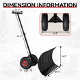 thumbnail image 3 of Heavy-Duty and Adjustable Wheeled Snow Push Shovel, Single Handle, 3 of 7