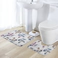 thumbnail image 5 of Watercolor Small Flowers Bathroom Rugs Set 2 Pieces, Bathroom Set - Quick Drying Bath Mat And U-Shaped Toilet Rug, Water Absorbent Bath Carpet For Bedroom Floor Living Room, Machine Washable, 5 of 6