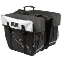 M-Wave Amsterdam Double Bicycle Pannier Bag in Black/White
