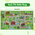 thumbnail image 7 of Kids Carpet Playmat Rug 31.5"x59" Traffic Road Kid Play Car Mat Non-Slip Children Educational Game Car Mat Area Rug for Playroom Bedroom,Large Town City Road Map Car Mat for Kid Baby Children,Green, 7 of 7