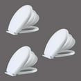 thumbnail image 2 of Renovators Supply Toilet Seat Slow EZ Close No Slam Plastic Round White Set of 3, 2 of 7