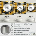 thumbnail image 4 of Designart "Harmonious Yellow and Grey Geometric Blocks I" 0 Square Mirror Wall Decor Modern - Large Yellow Square Bathroom Mirror - Square Printed Wall Mirror Art, 4 of 5
