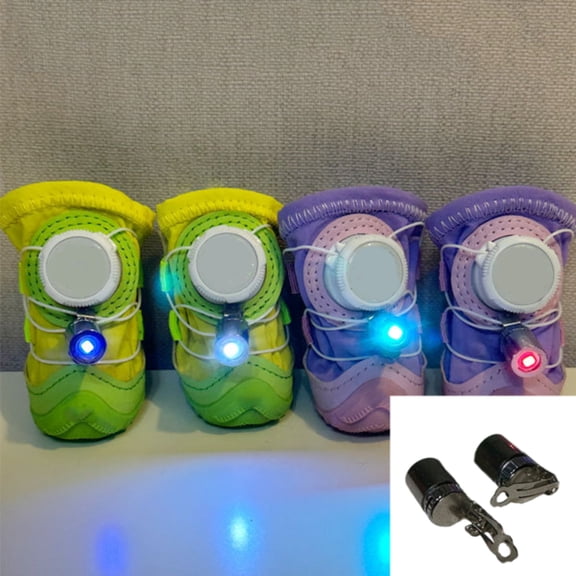 Led Dog Shoe Lights, 2-Pack Pet Flashlight For Night Walking, Waterproof Pet Shoes Lamps With Hook & Loop Fastener For Dogs Cats, Visible Anti-Lost Pet Footwear Lights For