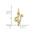 thumbnail image 3 of 10k Small Script Initial V Charm 10C763V, 3 of 3
