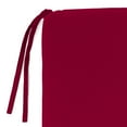 thumbnail image 4 of Jordan Manufacturing 17.5" x 19.75" Barn Red Solid Rectangular Outdoor Chair Pad Seat Cushion with Ties and Rounded Corners, 4 of 9