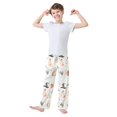 thumbnail image 2 of FORMRS Kids Pajama Pants with Pockets Size 6-8Y Boys Lounge Sleep Bottoms, White Halloween Pumpkin, 2 of 8