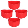 thumbnail image 2 of GOOHOCHY 4 moldes de silicona con forma de corazón para hornear, antiadherentes, para San Valentín, aptos para horno, microondas, freidora de aire y congelador., 2 of 7
