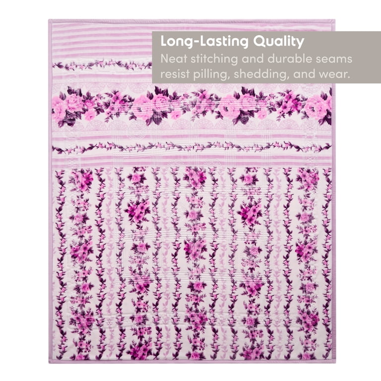 Virtu 12 Lb Korean Mink Fleece King Blanket in Lavender photo 5