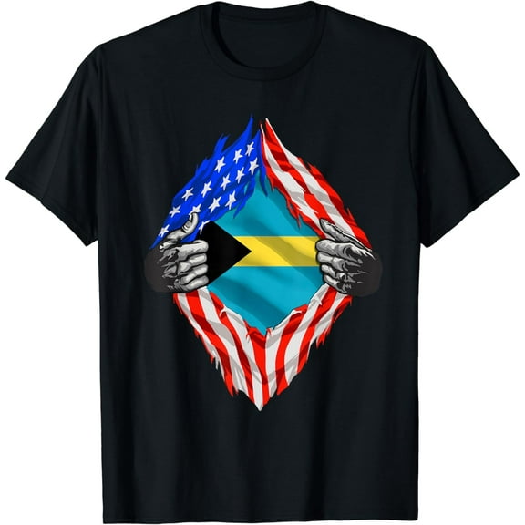 Bahamas Tshirt American Bahamian Flag Bahamas Independence T-Shirt