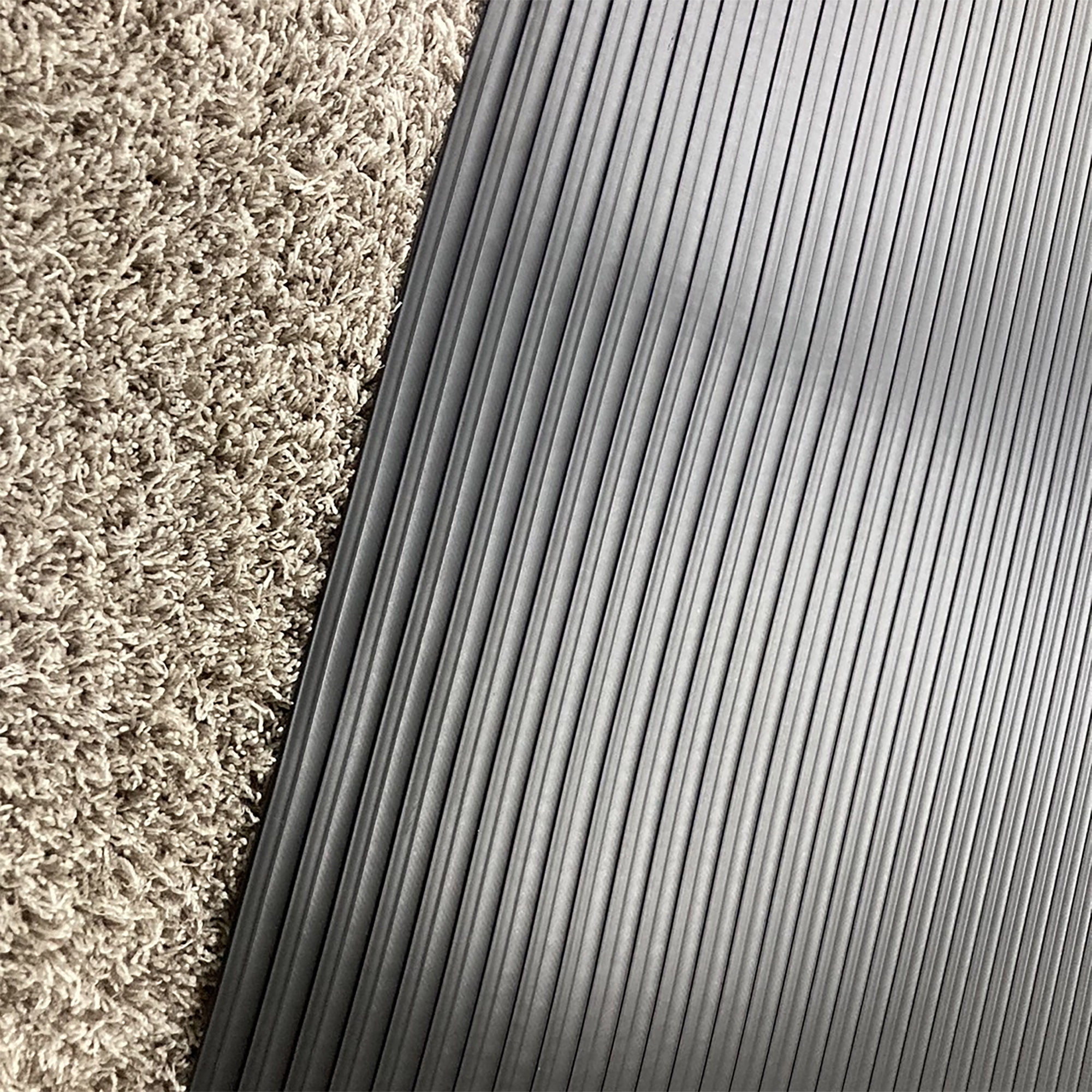 Ottomanson Heavy Duty Mat Waterproof Ribbed 2x4 Indoor Protector Runner Rug, 2' x 4', Black