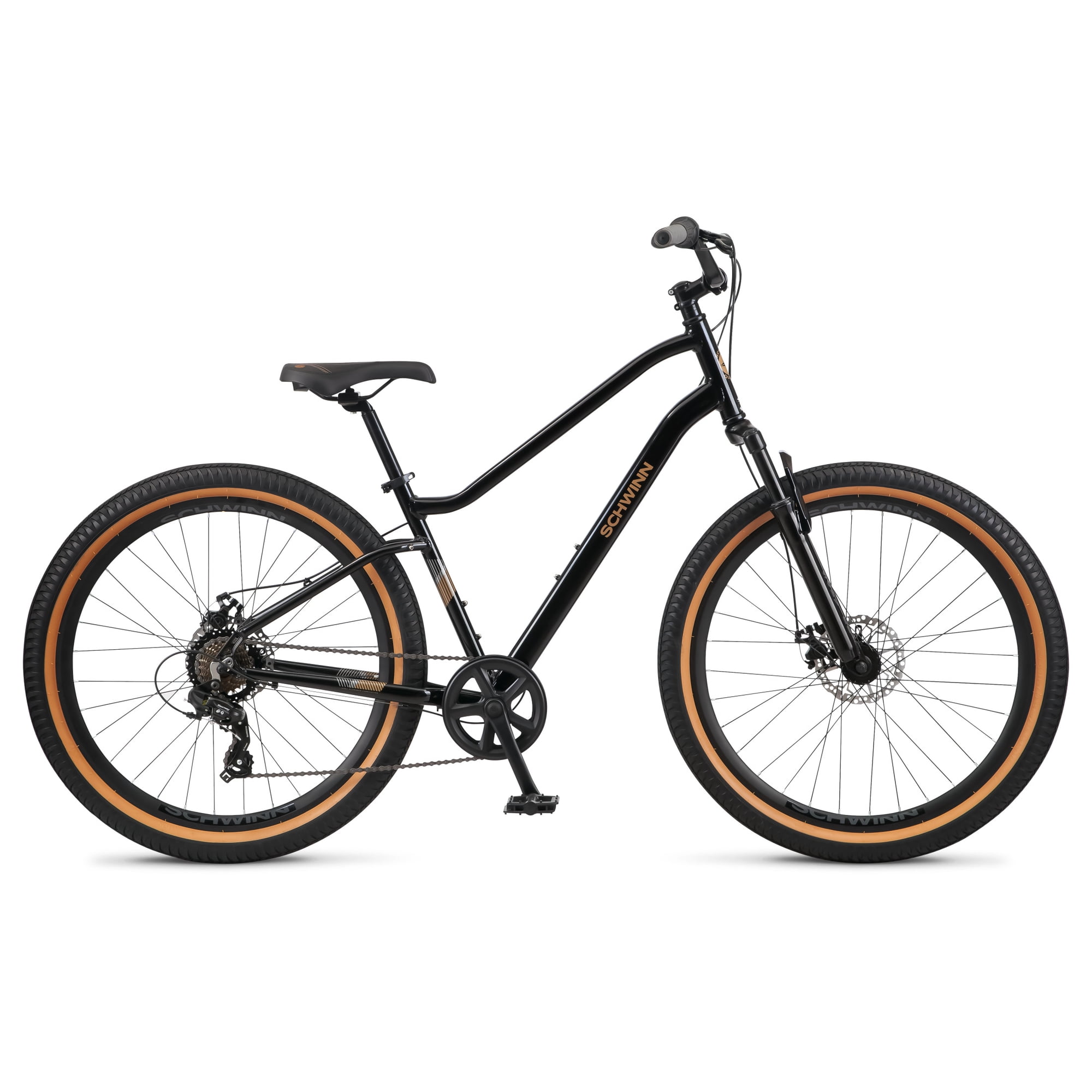 Schwinn Vega Adult Comfort Hybrid Bike, 27.5 Inch Wheel, 7 Speeds, Black