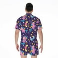 thumbnail image 2 of Cute Night Star Unicorn Pattern Short Sleeve Men'S Rompers Casual Summer Jumpsuits Outfit, 2 of 4