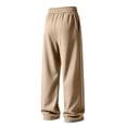 thumbnail image 6 of Men Fleece Sweatpants, Drawstring Sweatpants For Men, Straight Leg Sweatpants, Solid Color Elastic Waist Trousers For Daily Casual Lounging And Weekend Activities, 6 of 8