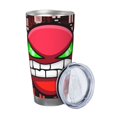 thumbnail image 2 of Saiise Geometry Dash Print Tumbler 20 Oz Stainless Steel Vacuum Insulated with Straw Coffee Cup for Home,Office,Outdoor Works Great for Ice Drinks and Hot Beverage, 2 of 8