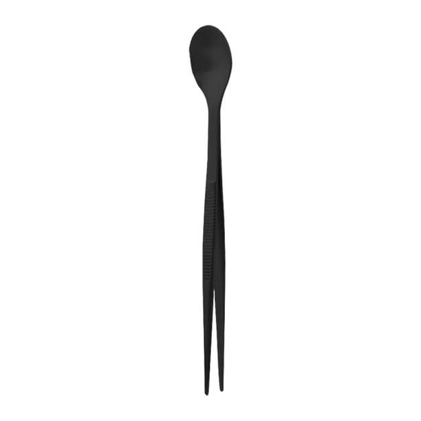 Cuchara de degustación de acero inoxidable con mango ergonómico, pinzas para chef, herramienta de cocina para probar condimentos con precisión, asar, freír y ensaladas.