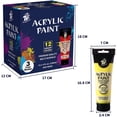 thumbnail image 6 of TBC The Best Crafts Premium Acrylic Paint, 12 Color Semi-Gloss Acrylic Paint Pack, 6 of 6