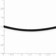 thumbnail image 2 of 925 Sterling Silver Cord & Leather Chain Necklace Rhodium-plated 16 inch 3 mm Black, 2 of 4