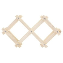 GOOHOCHY Solid Wood Wine Rack Folding Design Wine Holder for Kitchen Bar Display Shelf (3 Bottles, Burlywood)