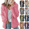 thumbnail image 2 of Abrigo de piel sintética de oso de peluche para mujer, chaqueta gruesa y cálida de lana suave con bolsillo y cremallera, elegante, otoño e invierno, 2023, 2 of 4