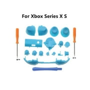 Controller Button Upgrade Kit Light Blue, Premium ABS, for Xbox Series S/X Repair & Customization, Blue