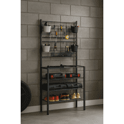 Proman Products Handyman Garage 4-Tier Storage Shelf Rack with Accessories for Garage, Kitchen, Home, Bathro0m, 30.5 W x 12 D x 66 H