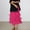 Hot Pink, variant on Women Waterfall Tiered Boho Layered Maxi Skirt (White One Size)