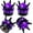 Black & Purple, variant on chasenew 4PCS Crown Bling Tire Stem Valve Caps, Crystal Diamond Tire Air Cap Set Universal Copper Core Stem Covers for Cars, SUV, Trucks, Bikes, Motorcycles, Bicycles (Black & Black)