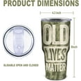 thumbnail image 3 of Gifts for Men,Funny Birthday or Retirement Gifts for Men,Dad, Grandpa,Elderly Man,or Senior Citizen,Unique Gag Gifts for Men,Old Lives Matter Tumbler 30oz, 3 of 6