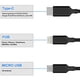 thumbnail image 1 of Multi 3 en 1 USB Cable de Carga Largo para iPhone, 3M/10Ft Nylon Trenzado Universal Cable Cargador de Teléfono USB C/Micro USB/Lightning Conector Adaptador para Android/Apple/Samsung/LG/Pixel/Huawei/X, 1 of 2