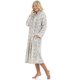 thumbnail image 3 of Bata de mujer Camille de polar supersuave con cremallera y estampado animal beige shaofei, 3 of 4