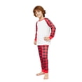 thumbnail image 3 of Zwiiyzr Matching Family Christmas Pajamas Plaid Printed Round Neck Long Sleeve Top and Bottom Loungewear Set Jammies Sleepwear White, 3 of 9