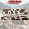 thumbnail image 4 of ZIATUBLES 2-Pack Universal Fit UTV Seat Covers, Brown Cow Print Waterproof Polyester for Kawasaki Mule 4010 3010 Bench Seats - Replacement Protector Set, Weather Resistant Accessories, 4 of 8