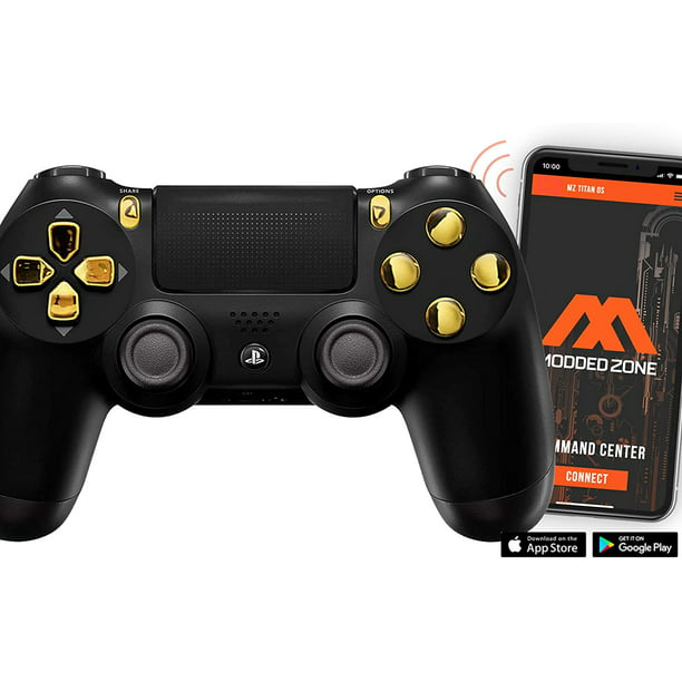 Black Gold Ps4 Pro Smart Rapid Fire Modded Controller Mods For Fps All Major Shooter Games Warzone More Cuh Zct2u Walmart Com