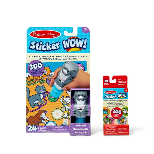 Paquete de pegatinas de Melissa y Doug ¡Guau! ™ Gato con 500 pegatinas