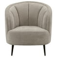 thumbnail image 3 of Ellorie Upholstered Channel Back Curved Chair Beige, 3 of 10