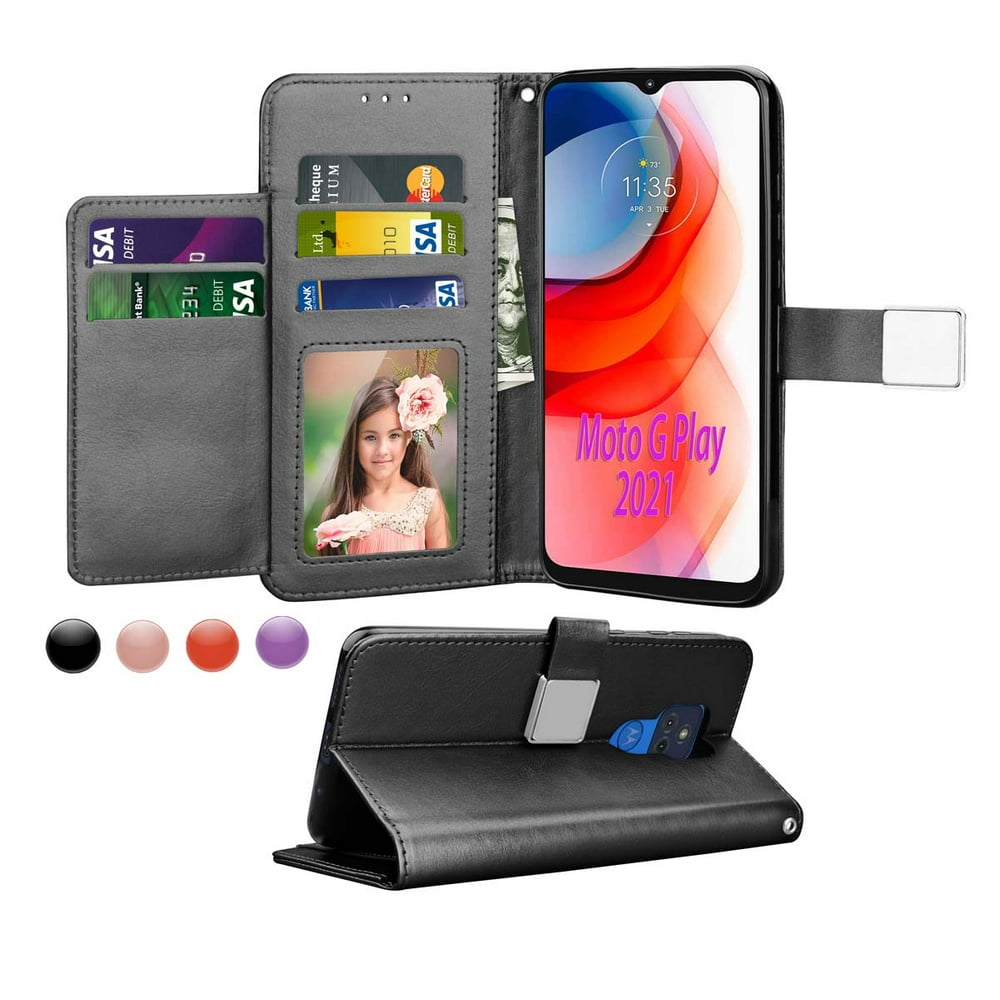 Moto G Play Wallet Case, Motorola Moto G Play 2021 6.5
