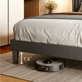 thumbnail image 6 of Asofer Queen Size Bed Frame with Upholstered Headboard, Modern Platform Design, Dark Gray, 6 of 9