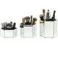 thumbnail image 5 of OnDisplay Tressa Set of 3 Hexagon Mirrored Trays for Makeup/Cosmetics, Brushes, Office, Jewelry and Accessories (Silver), 5 of 5
