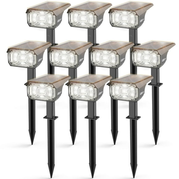 Focos solares LEREKAM, 40 LED, IP65, impermeables, paquete de 10