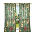 thumbnail image 6 of Yayeee Window Curtains Set of 2 for Living Room Light Filtering 63"x42", Yellow Christmas Gingerbread, 6 of 7