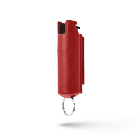 Pepper Spray Keychain with Belt Clip for Safety, 16 ft Range, Red, Self Defense by Guard Dog Security, 1 pack