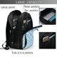 thumbnail image 4 of Balery Blue Fish Scale Texture Mochila con carga USB para hombre y mujer - Mochila impermeable y antirrobo para laptop con puerto USB para viajes, trabajo, 4 of 7