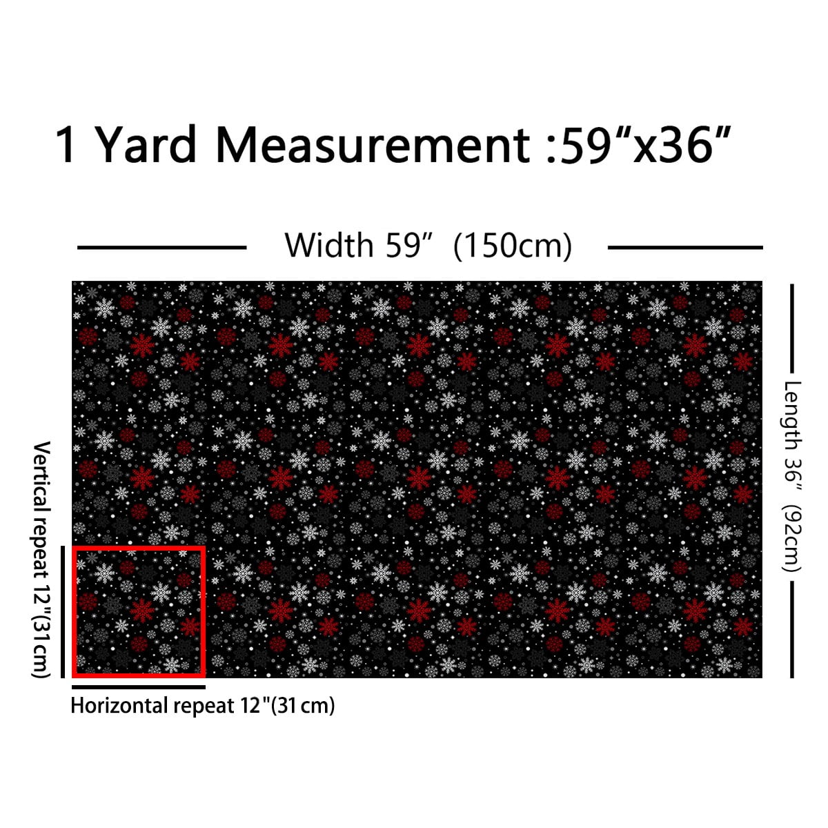 Homewish Teens Christmas Snowflake 01, Western Festival Room Decor Fabric by the Yard, Cycle Polkadots Sewing Fabric, Breathable Home Decor