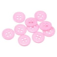 thumbnail image 1 of Uxcell 10Pcs 20L Botones de costura 1/2" (12.5mm) Redondos planos de resina de 4 agujeros para costura de ropa y bricolaje, Rosa, 1 of 5