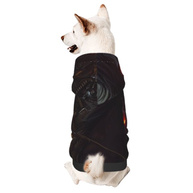 Fotbe Cool Skull Western Cowboy Sudadera con Estampado para Perros Pequeños – Suéter con Capucha para Mascotas, Tela Suave de Forro Polar con Bolsillo-X-Large