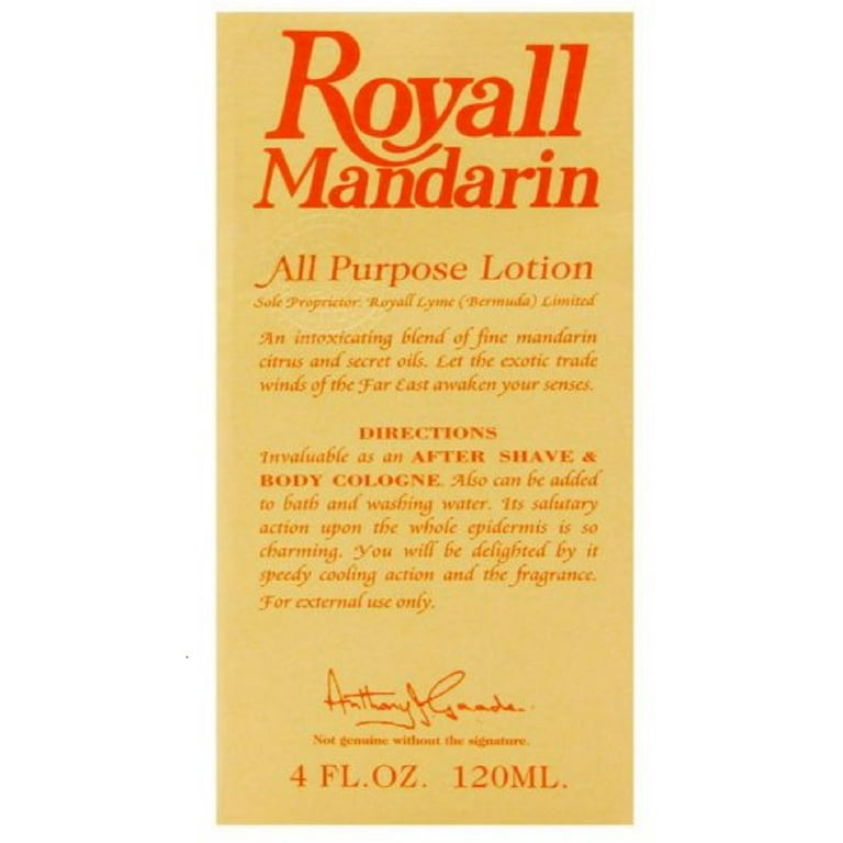 Royall Mandarin All Purpose Lotion / Cologne By Royall Fragrances - 4 oz Royall Mandarin All Purpose Lotion / Cologne By Royall Fragrances - 4 oz