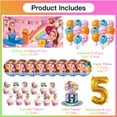 thumbnail image 2 of Ms Rachel Balloons Party Supplies 5th Decor Tableware Birthday Cake Topper Decorations Banner Backdrop, 2 of 7